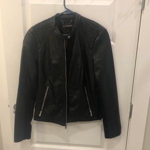 Black leather jacket